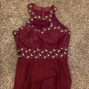 Maroon formal dress
